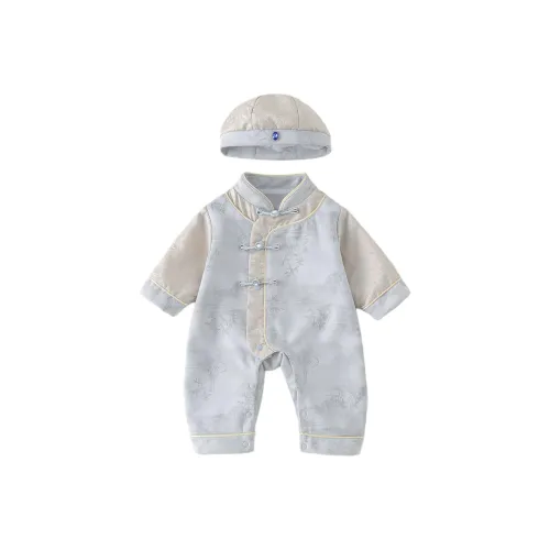 XiaoJinBu Небесно-голубой Детский Комбинезон / Ползунки