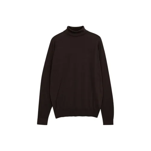 JOHN SMEDLEY Шоколад Мужской Трикотаж