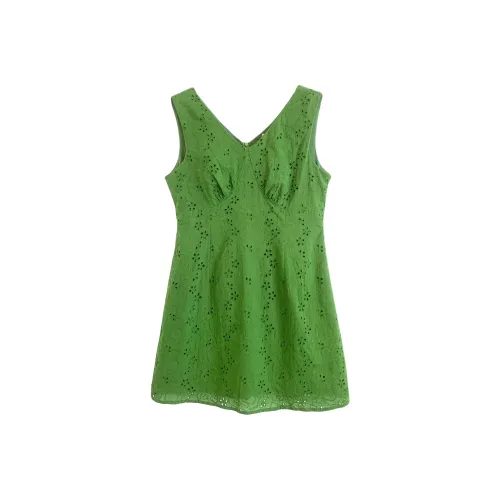 OUBO Зеленые Женские Платья без Рукавов