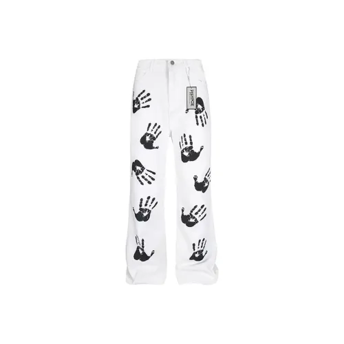 PISYPOX Белые Унисекс Джинсы