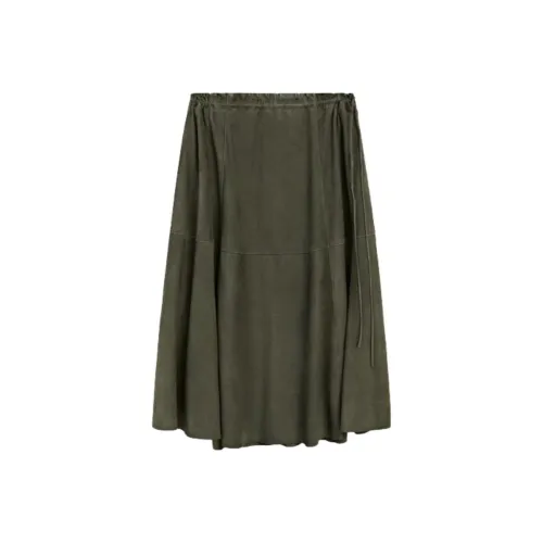 Massimo Dutti Кожа Длинная Юбка Женская