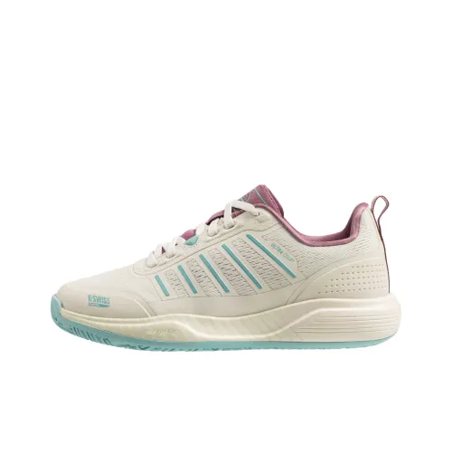 KSWISS ULTRA COURT PADEL Амортизация Износостойкий Низкий Топ Кроссовки для тенниса Женские Белый Фиолетовый Синий Зеленый