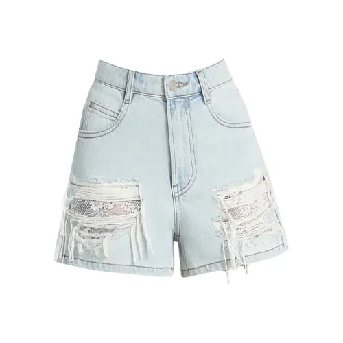SHIJI MX 3116 1 Светло-синий Женские джинсовые шорты