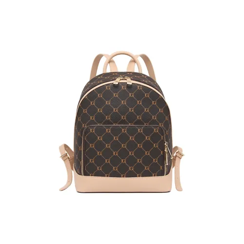 Geshiman ПВХ Рюкзак Женские Кофейный