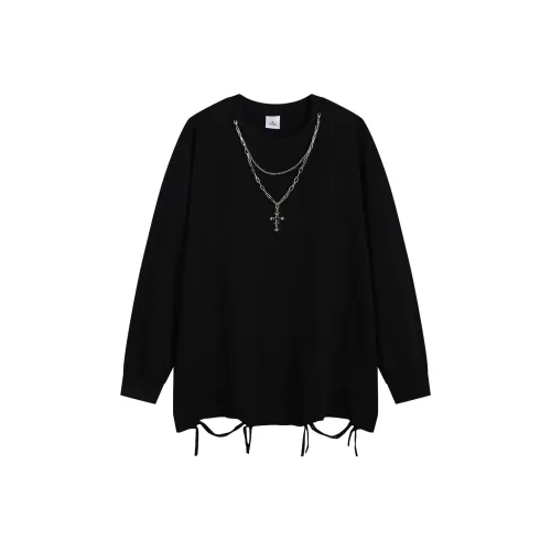 LINGSHI Длинный рукав Т-рубашка Унисекс