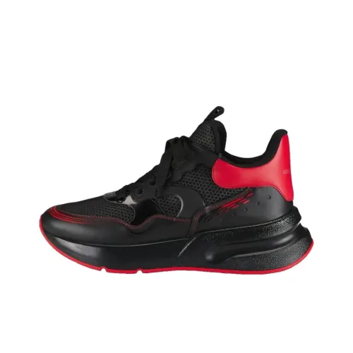 Alexander McQueen OVERSIZED Runner Low Топ Повседневная обувь Мужская Черный Красный