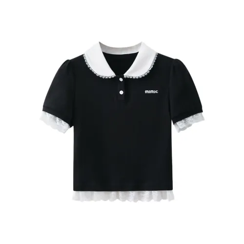 XIMENG Черные Женские Футболки