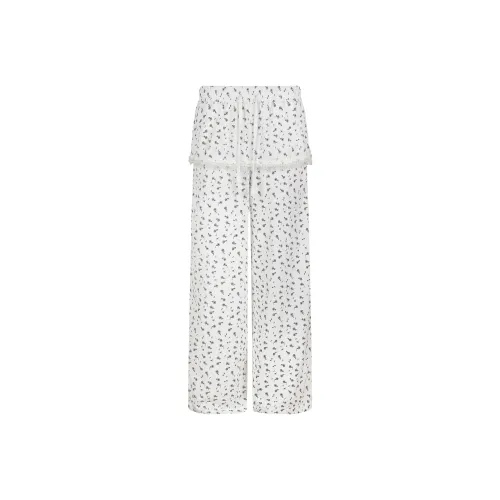 GBXM Белые Унисекс Повседневные Брюки