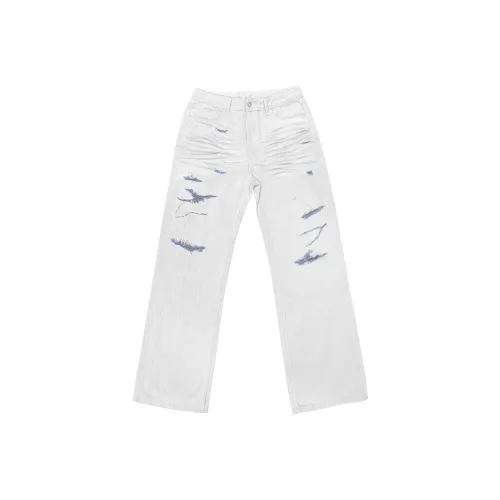 WANNA LAB Zisha Фиолетовый Глина Белый Мужской Джинсы