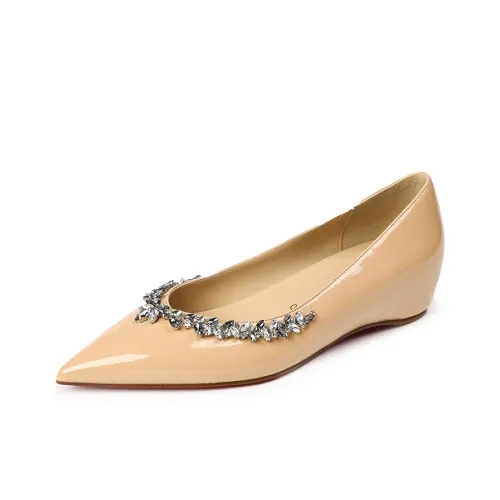 LEXON Мода Тренд Стразы Украшение Удобный Минималистский стиль Низкий вырез Дизайн Коммутирование Женские Нюдовый