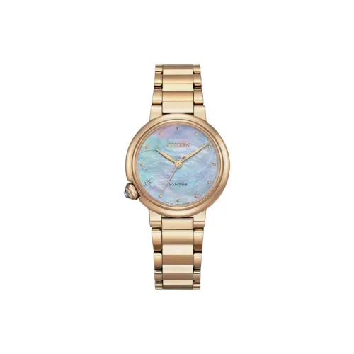 CITIZEN Световой Кварцевый Механизм Женские Часы Eco Drive Series 30MM Многоцветные