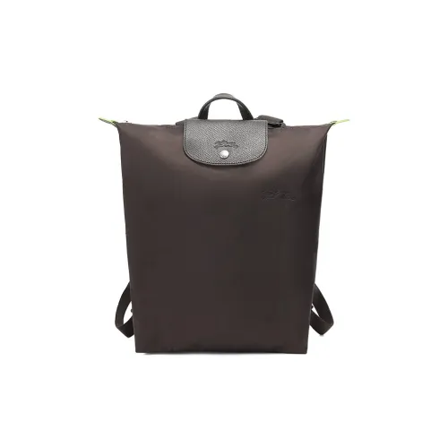 LONGCHAMP Le Pliage Green Переработанный Холст Carry Рюкзак Средний Женский Mocha