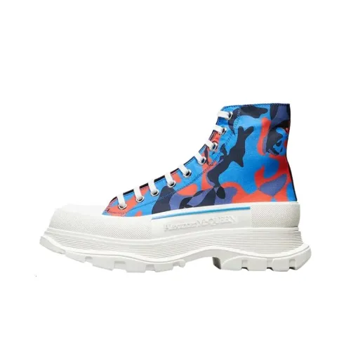 Alexander McQueen Tread Slick ботинки синие мужские