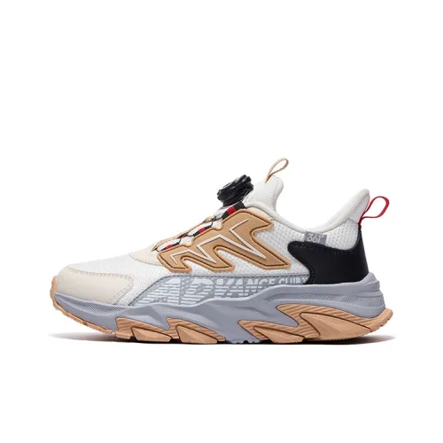 361°KIDS' Кэжуал Низкий Топ Перьевой Белый/Облако Лаймово-Серый/Чайно-Деревянный Цвет Желтый Школьный возраст