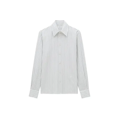 SAINT LAURENT Розовый Мел Белый Мужские Рубашки