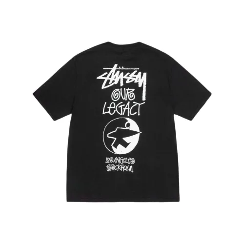 Stussy X Our Legacy SS25 Work SHOP SURFMAN Tee ПИГМЕНТ Окрашенный T Рубашка Унисекс