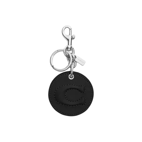 COACH Гладкая кожа Bag Charm Сумка Мерч Мини Женские Черный