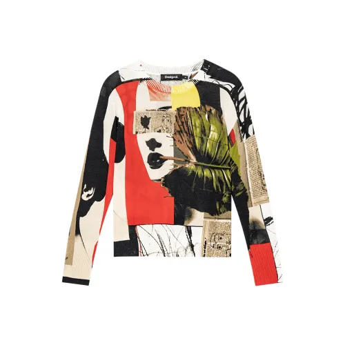 Desigual Многоцветный принт Женские Трикотажные изделия