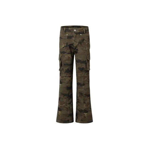 M JEANS STUDIOS 7 Армейский зеленый Унисекс Джинсы