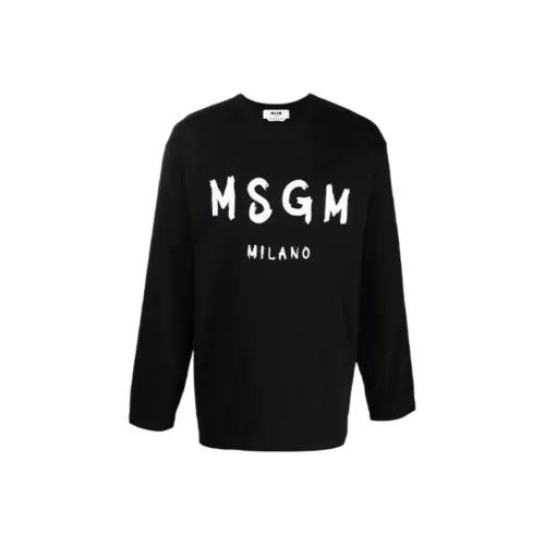 MSGM Черные Мужские T-Рубашки