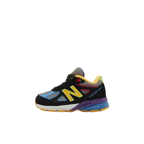 DTLR x New Balance NB 990 V4 Устойчивая к истиранию Низкая Обувь для малышей Черная Infant и Toddler