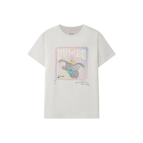 LiNing x Disney Рукав с спущенным плечом T-рубашка Женская Белая