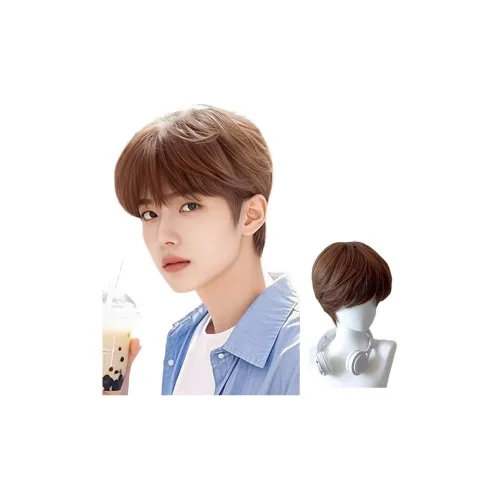 UMIFFA Перука Короткие волосы Естественный объем Вверх Карамельно-оранжевый Коричневый