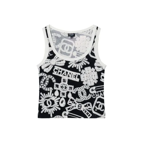 CHANEL 23 Осенне-зимняя Майка Женская Черная