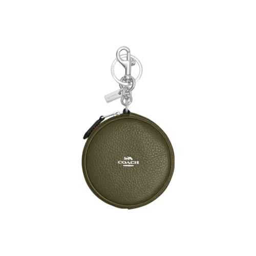 COACH Pebble Кожа Монетница Женская Оливково-зеленый