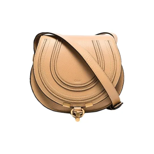 Chloe Marcie Однотонная кожа с зерном сумка через плечо сумка женская телесный цвет