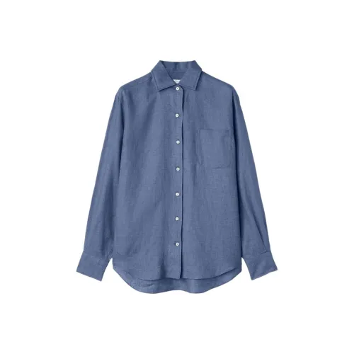 Loro Piana Голубой цвет чистой воды Женские рубашки