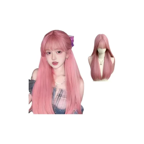 YOSEE Розовый Wispy Bangs Длинный Straight Парик