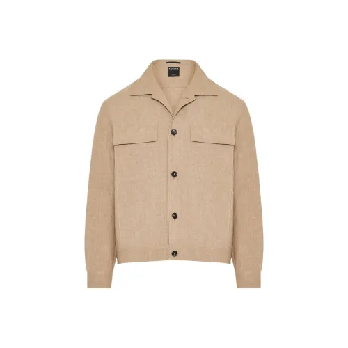 Zegna Куртки и Пальто Мужской Светло-Коричневый