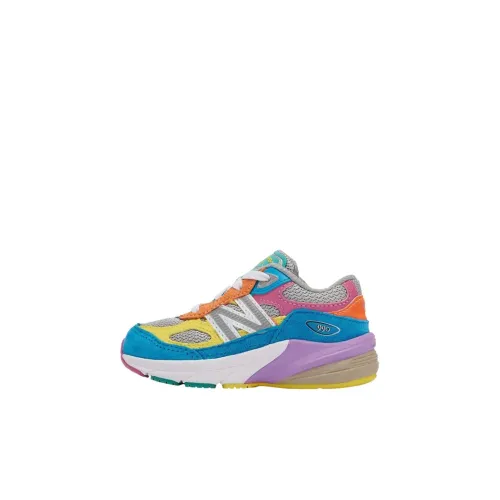 New Balance NB 990 V6 Устойчивая к истиранию Низкая Обувь для малышей Синий Infant Wa Toddler
