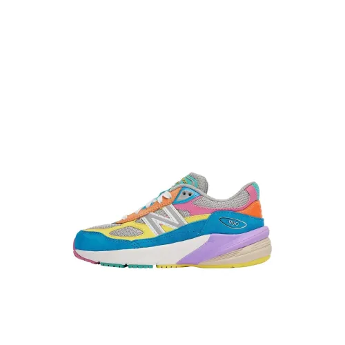 New Balance NB 990 V6 Устойчивый к истиранию Низкий Топ Детские Лайфстайл Кроссовки Синий Для детей от 3 до 7 лет