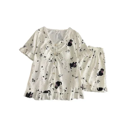 QIAOYUN Kitten Женские Пижамные Комплекты