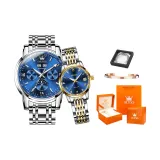Натуральный Белый Синий & Синий Парные Часы