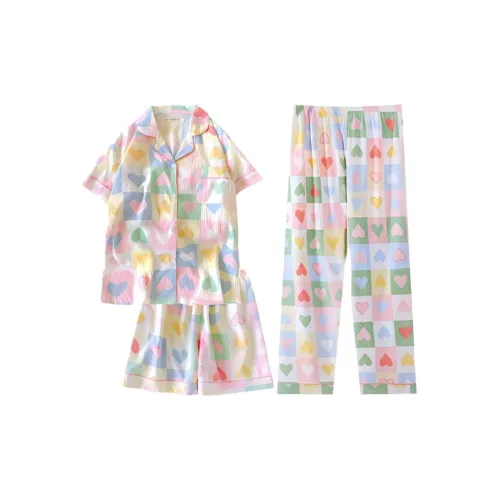 OEING Домашняя одежда Короткий рукав Рубашка и Штаны Комплект Пижама Женский