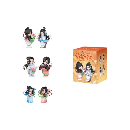 LUMINGSHIJIE Мастер темного пути Animation Фарфоровое украшение Flower Language Collection Тиби Blind Коробка