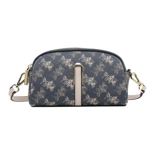 SMILE FOCUS Сумка через плечо из синтетической кожи женская цвет экрю кофейный