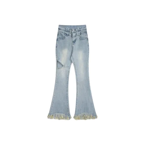 MEIKE Светло-синие Унисекс Джинсы