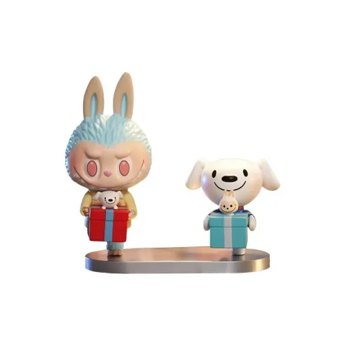 POP MART THE MONSTERS LABUBU X JOY, Прозрачный Слепой Бокс На Карточке, 9,4 См