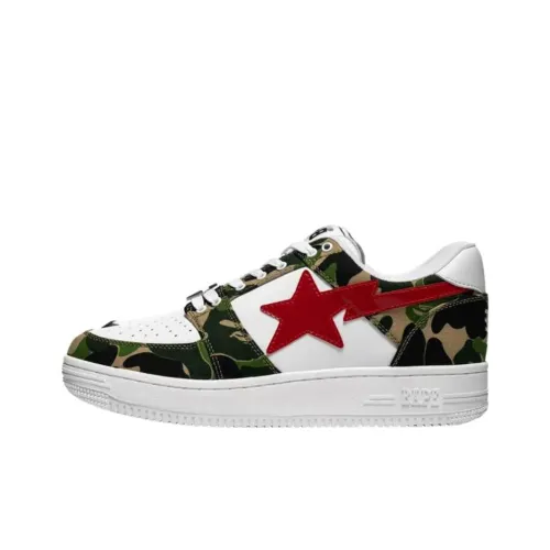 A BATHING APE BAPE совместный бренд Bapesta Низкие Устойчивые к истиранию Низкие Кроссовки для скейтбординга Мужские Зеленые