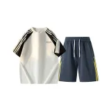 Комплект одежды (Белый топ + Темно-синий низ)