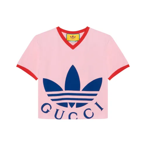 GUCCI X ADIDAS Originals GUCCI X ADIDAS Collaboration SS22 T-Shirt Женская Розовый