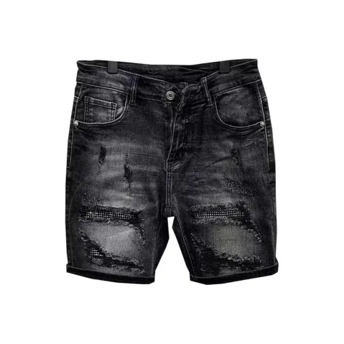 GEOGRE ALEX Мужские джинсовые шорты черного цвета