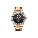 Стальной браслет, черного цвета.