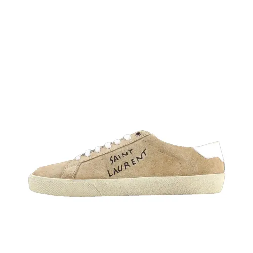 SAINT LAURENT Court Classic Скейтборд Кроссовки Низкие Коричневые Женские