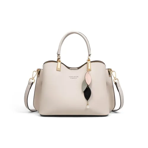 PT'SON Сумка через плечо из коровьей кожи сумка-тоут обычная женская цвет экрю