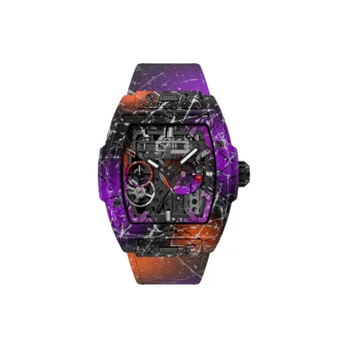 HUBLOT Мужские часы с ручным заводом, механический, 45 мм, с открытым механизмом